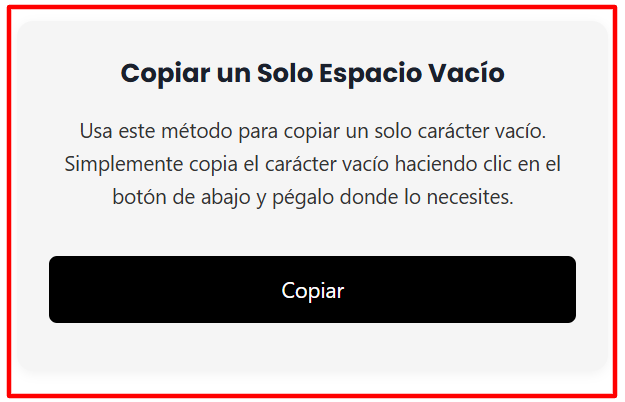 Copiar un Solo Espacio Vacío