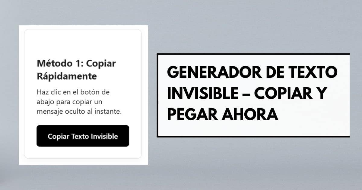 Generador de Texto Invisible Copiar y Pegar Para Instagram